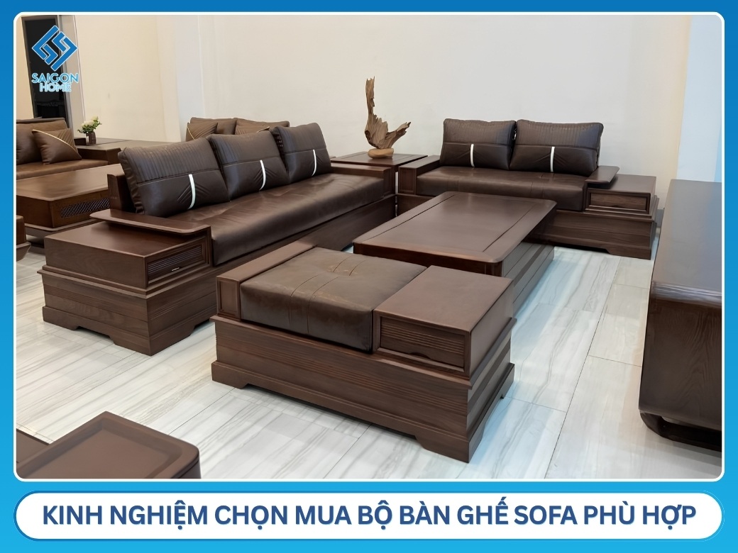 kinh nghiệm chọn mua bộ bàn ghế sofa phù hợp
