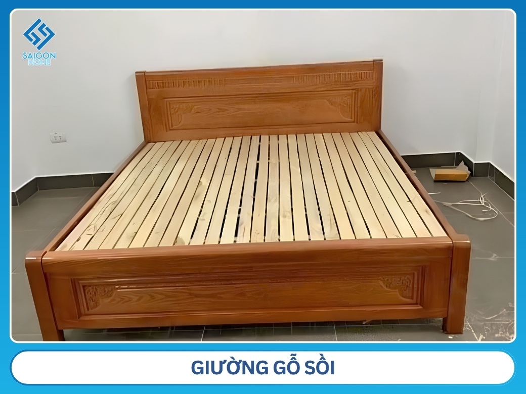 Giường gỗ sồi