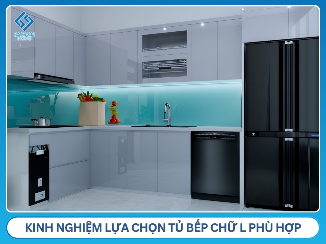 kinh nghiệm lựa chọn tủ bếp chữ L phù hợp