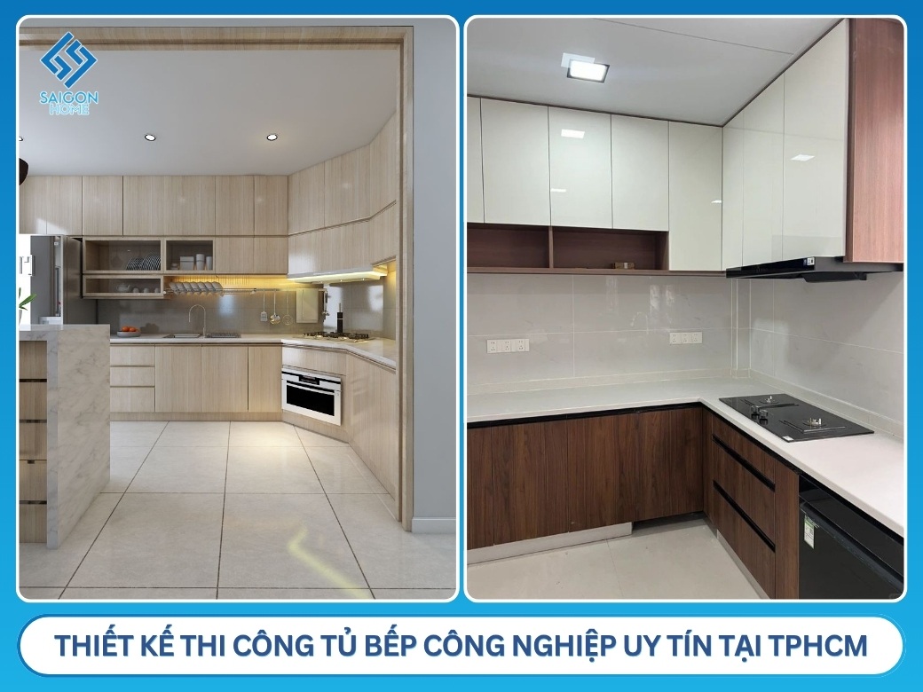 Công ty thiết kế thi công tủ bếp công nghiệp uy tín chuyên nghiệp tại TPHCM