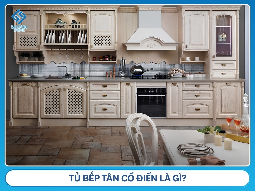 Tủ bếp tân cổ điển là gì?