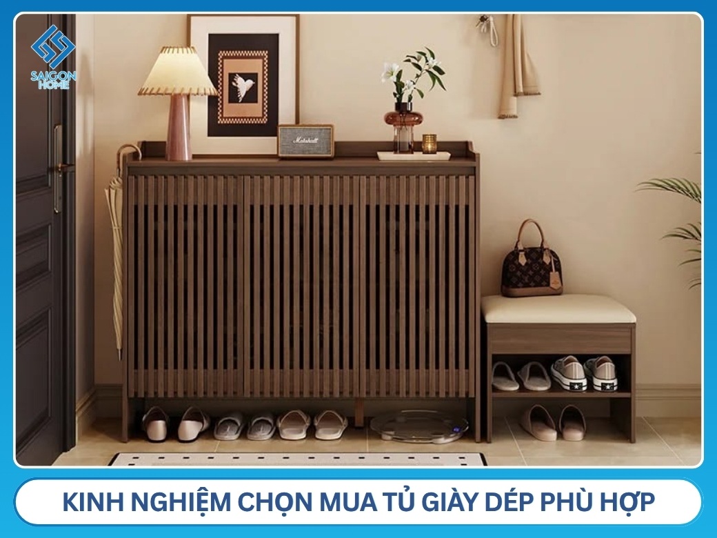 kinh nghiệm chọn mua tủ giày dép phù hợp