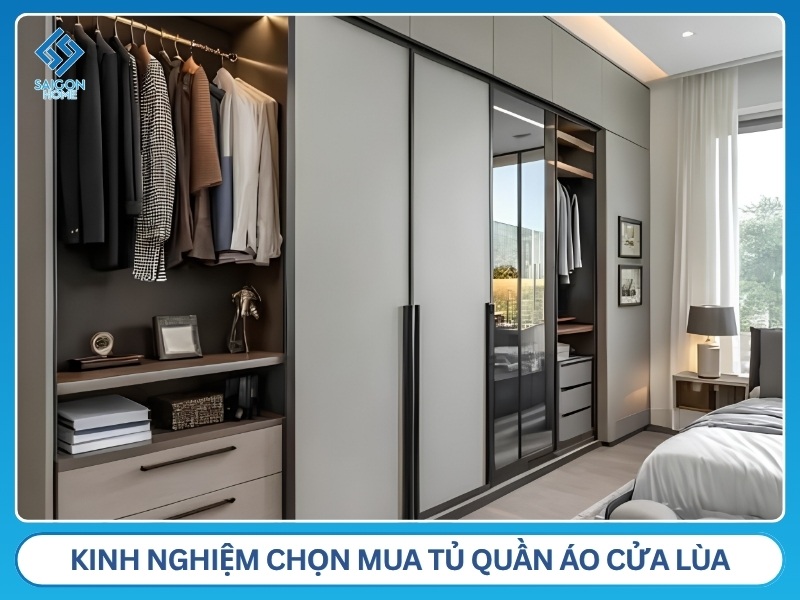 Kinh nghiệm chọn mua tủ quần áo cửa lùa