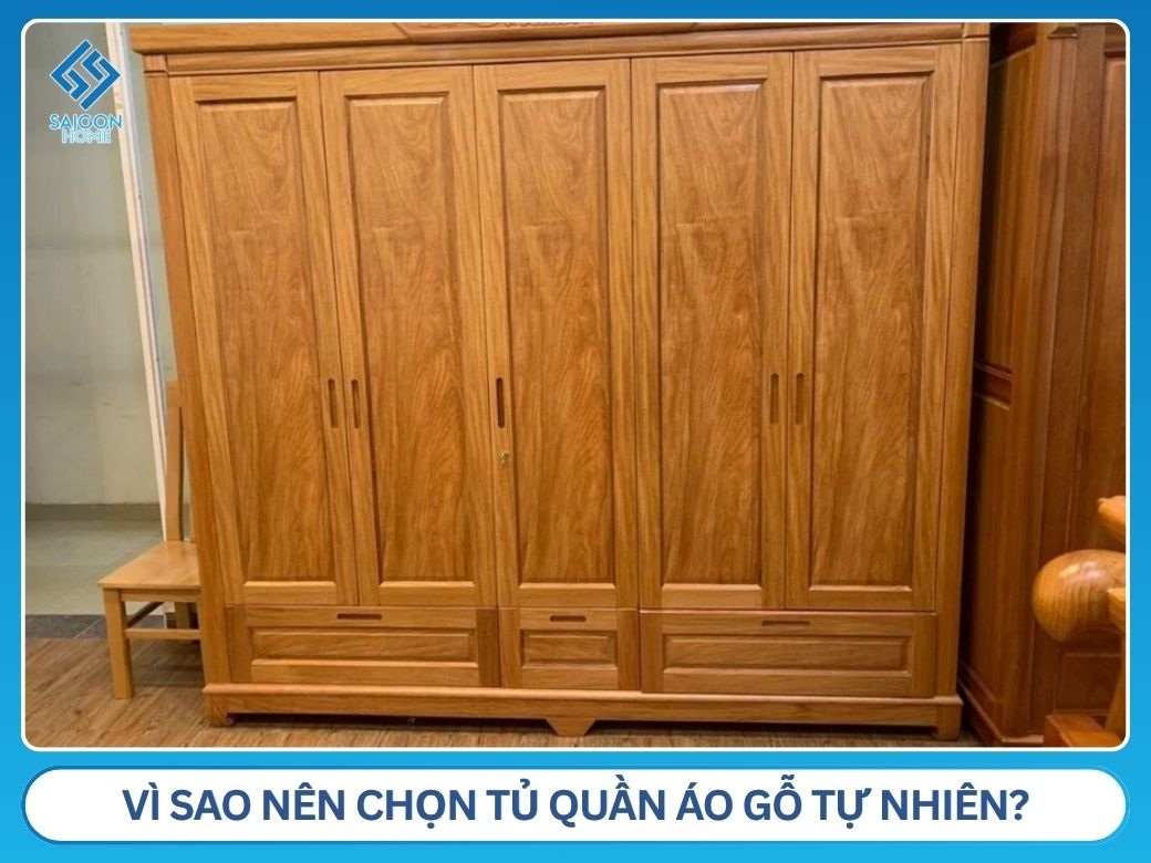Vì sao nên chọn tủ quần áo gỗ tự nhiên?