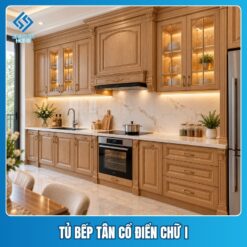 Tủ bếp tân cổ điển chữ I