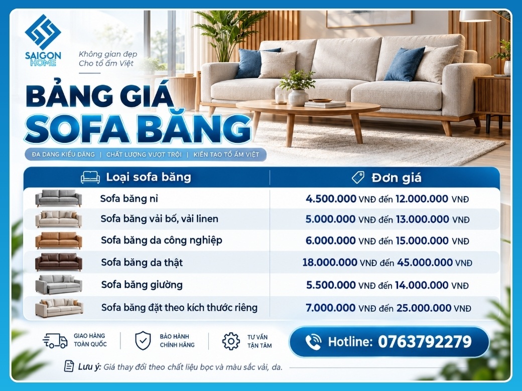 Sofa băng giá bao nhiêu?