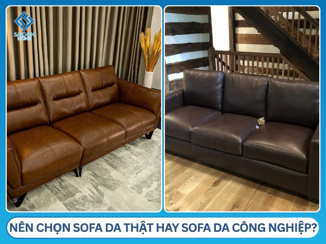 Nên chọn sofa da thật hay sofa da công nghiệp?