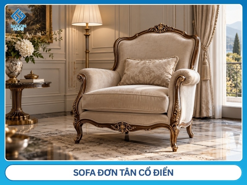 Sofa đơn tân cổ điển