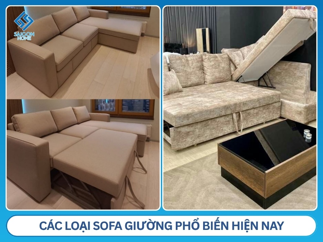 Các loại sofa giường phổ biến hiện nay