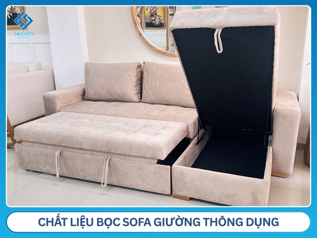 Chất liệu bọc sofa giường thông dụng