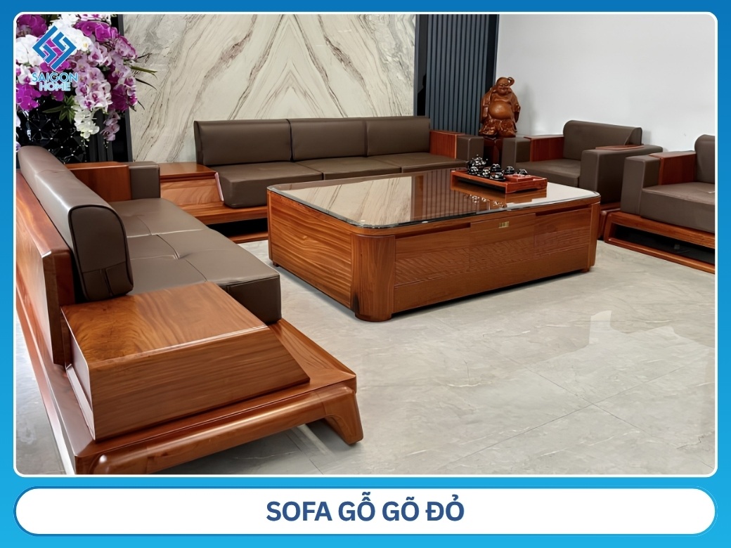 Sofa gỗ gõ đỏ