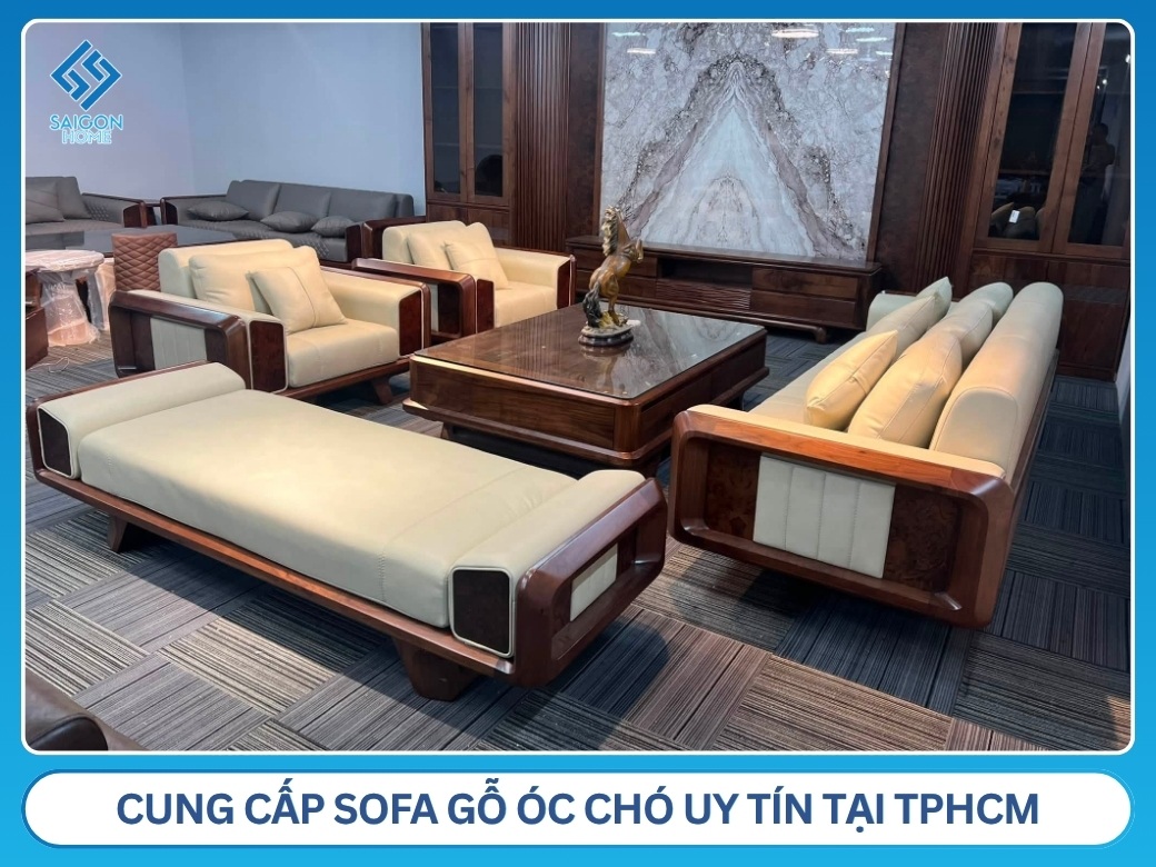 Xưởng sản xuất và cung cấp sofa gỗ óc chó uy tín tại TPHCM