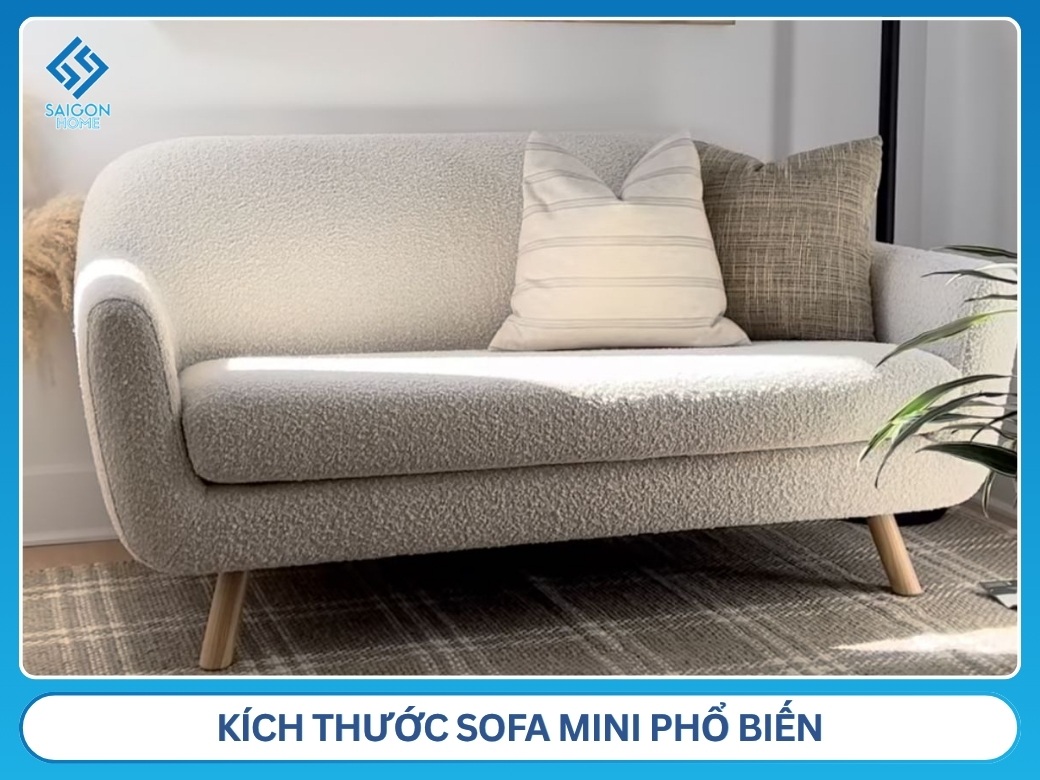 Kích thước sofa mini phổ biến