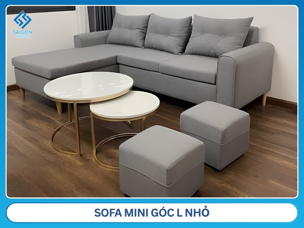 Sofa mini góc L nhỏ