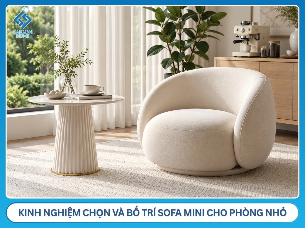 Kinh nghiệm chọn và bố trí sofa mini cho phòng nhỏ